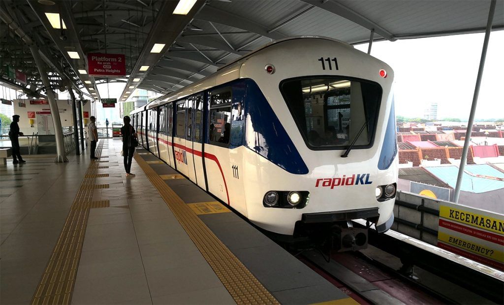 Rapid KL LRT at a metro station near Sunway Resort