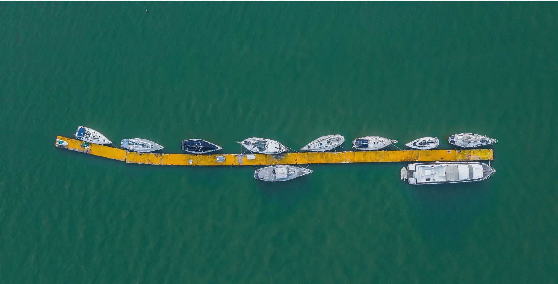 Aerial view of boats docking to the deck near Sunway Hotel Seberang 