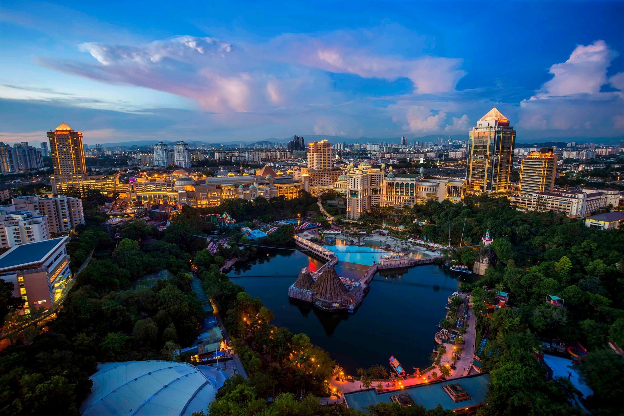 Aerial view of Sunway Pyramid Hotel with skyscraper near Sunway Hotels & Resorts