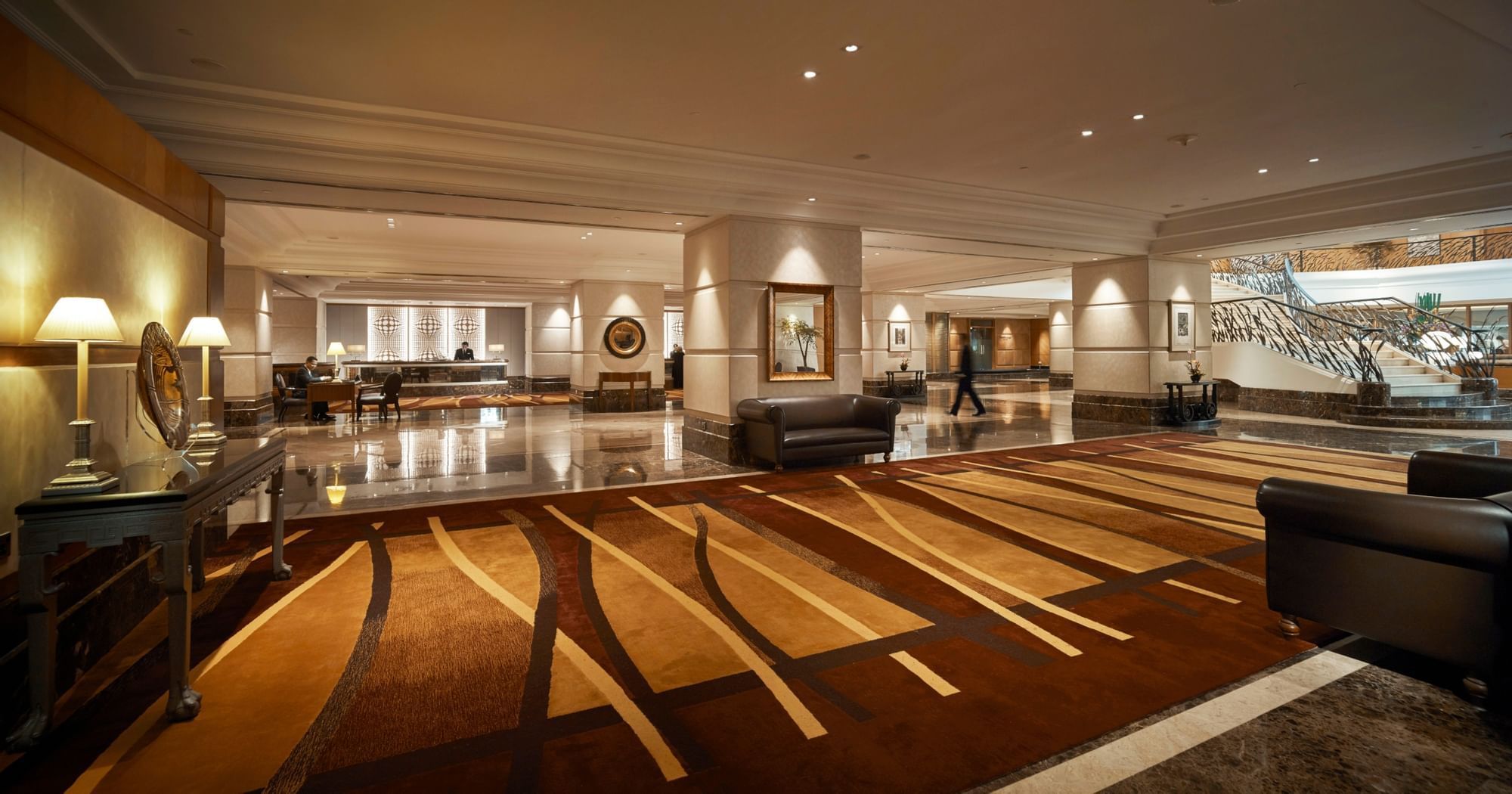 Interior of hotel lobby lounge area at Sunway Putra Hotel
